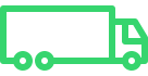 Icono verde con la silueta de un camión de grandes dimensiones